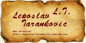 Leposlav Taranković vizit kartica
